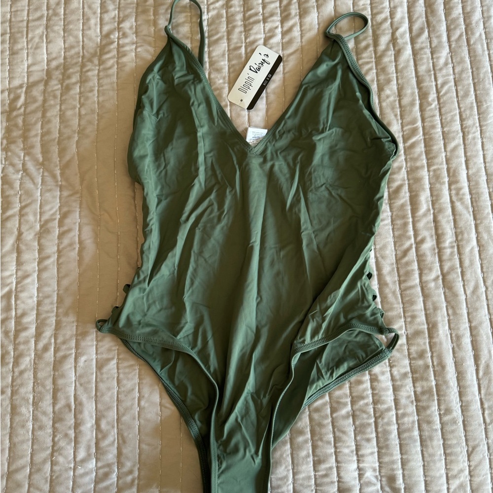 Dippin' Daisy's Olive Green One Piece Swimsuit